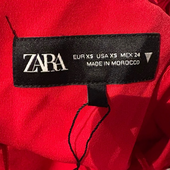 ZARA Silk red dress - Picture 7 of 7
